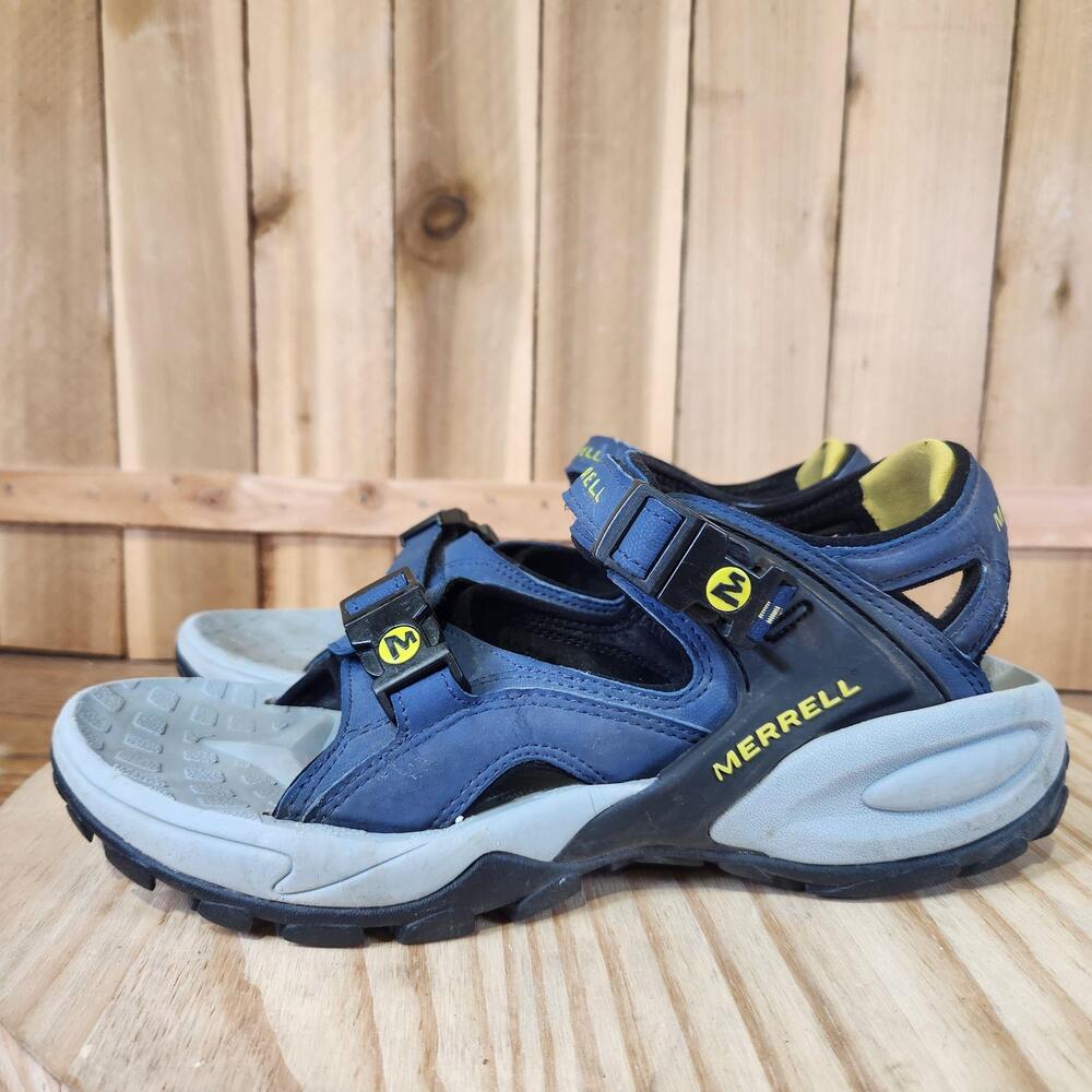 Merrell Whitewater Sandals Mens Size 7 Blue Navy Leather Hiking Outdoor Trail